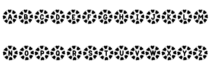 KR Wreath Of Hearts Font OTHER CHARS