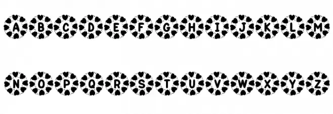 KR Wreath Of Hearts خط أحرف صغيرة