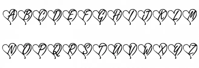 KR Yours Truly Шрифта ВЕРХНИЙ