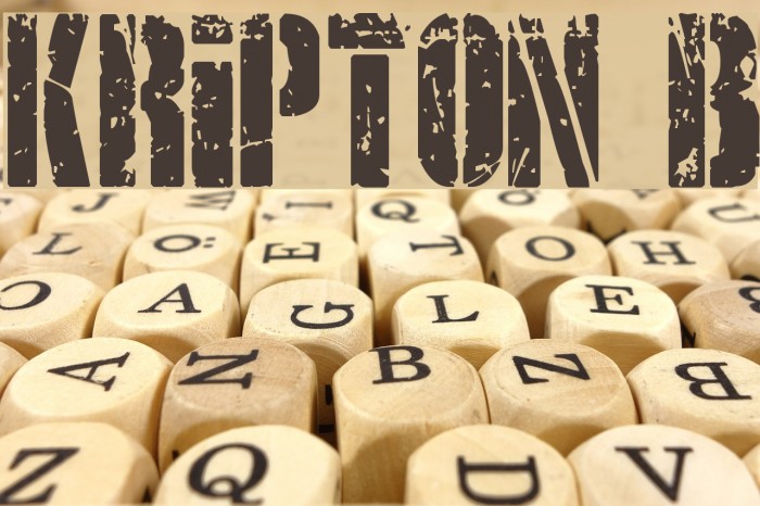 KRIPTON B Font examples