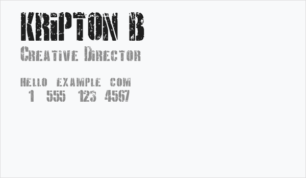 KRIPTON B Business Card