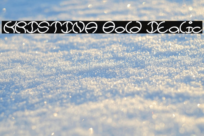 KRISTINA Bold Italic Example 2