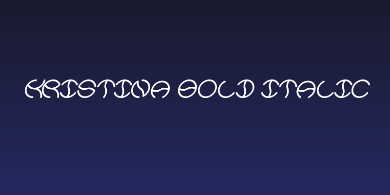 KRISTINA Bold Italic Social Header