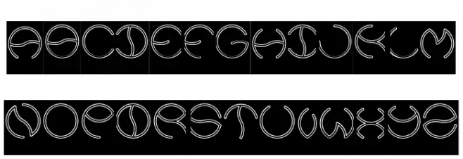 KRISTINA-Hollow-Inverse Schriftart Groß