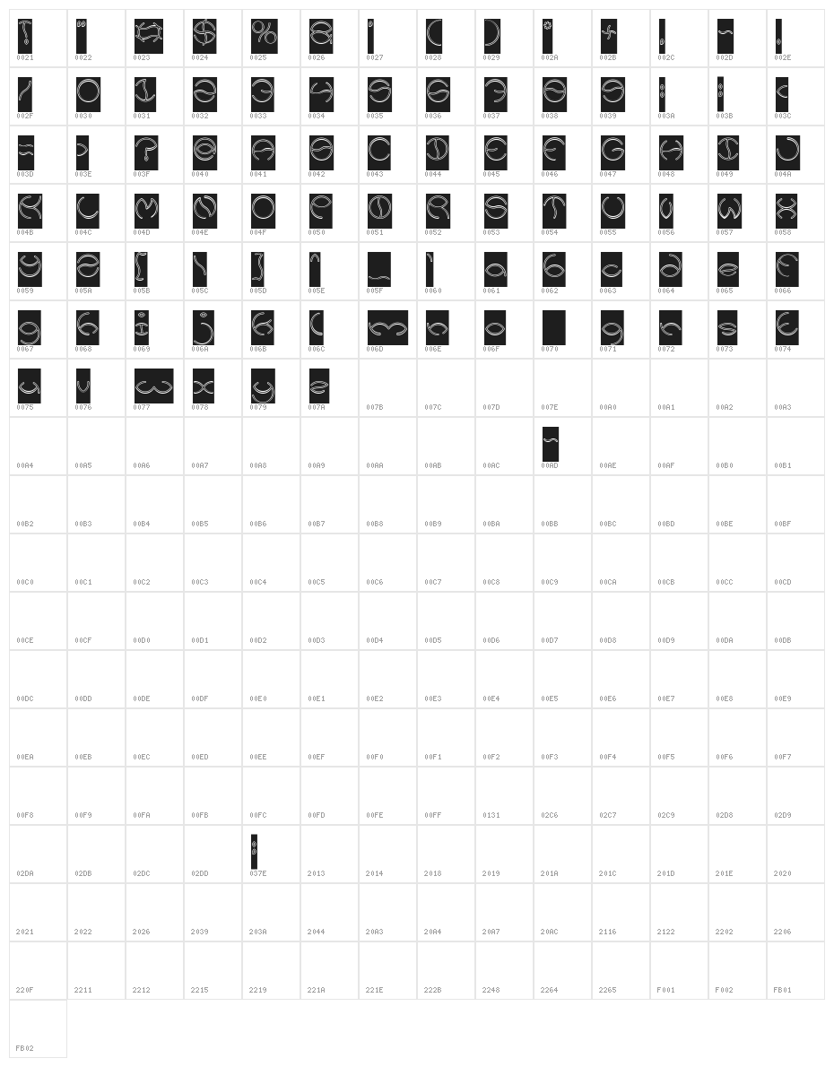 KRISTINA-Hollow-Inverse Character Map