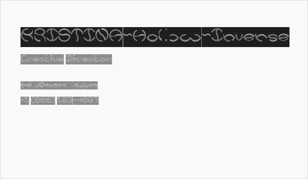 KRISTINA-Hollow-Inverse Business Card