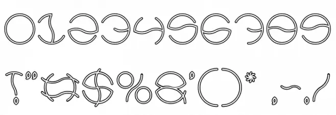 KRISTINA-Hollow Font OTHER CHARS