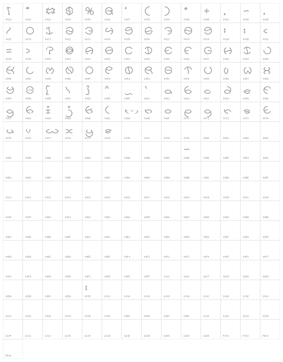 KRISTINA-Hollow Character Map