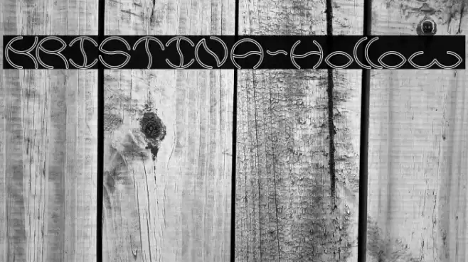 KRISTINA-Hollow Font examples