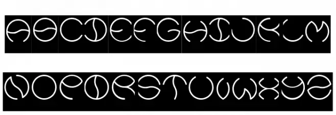 KRISTINA-Inverse Schriftart Groß