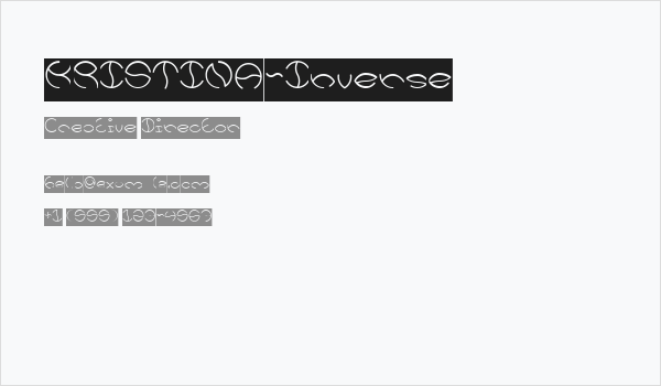 KRISTINA-Inverse Business Card