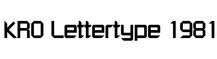 KRO Lettertype 1981  Скачать бесплатные шрифты