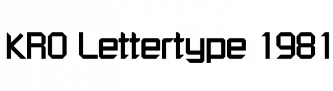KRO Lettertype 1981  Descarca Fonturi Gratis