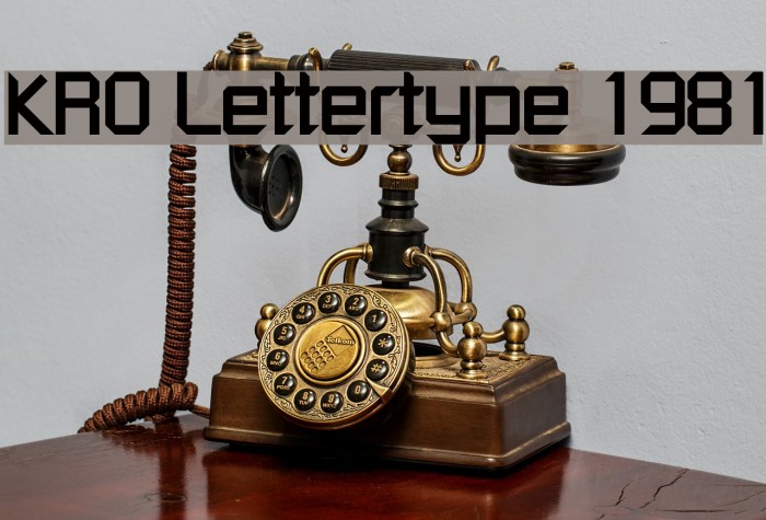 KRO Lettertype 1981 Example 1