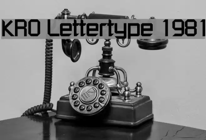 KRO Lettertype 1981 Font examples