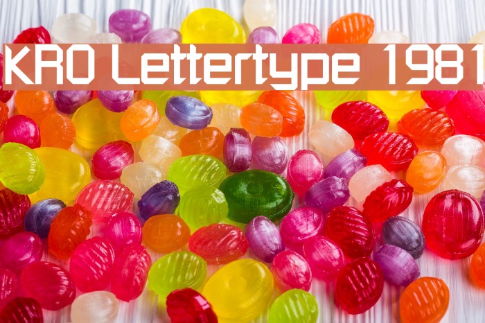 KRO Lettertype 1981 Example 2