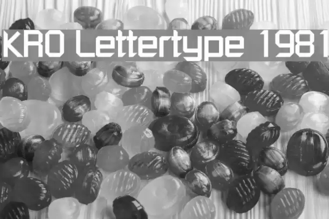 KRO Lettertype 1981 Font examples