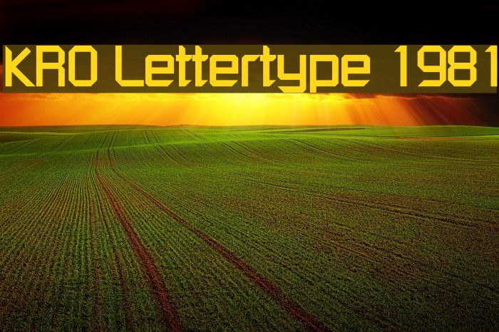 KRO Lettertype 1981 Example 3