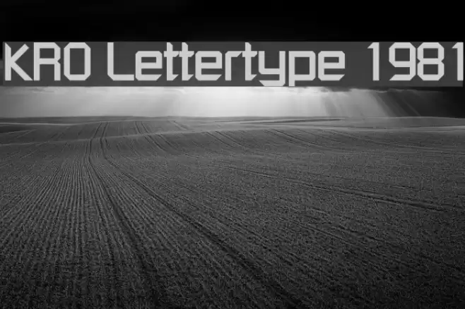 KRO Lettertype 1981 Font examples