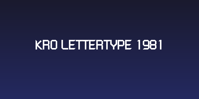 KRO Lettertype 1981 Social Header