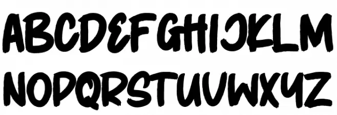 KRUGERS Schriftart Groß