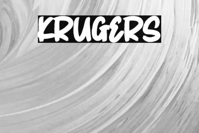 KRUGERS Font examples