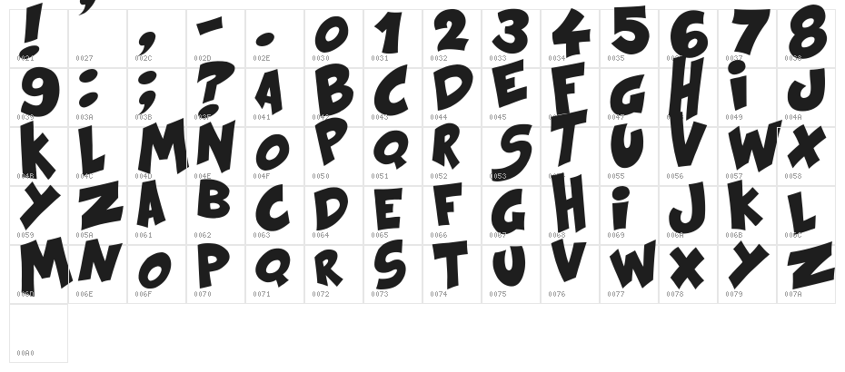 Kraash Black Character Map