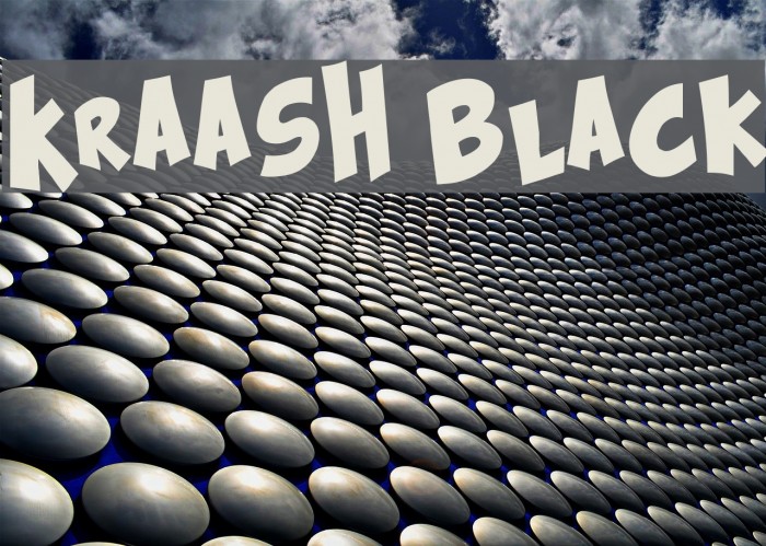 Kraash Black Font examples