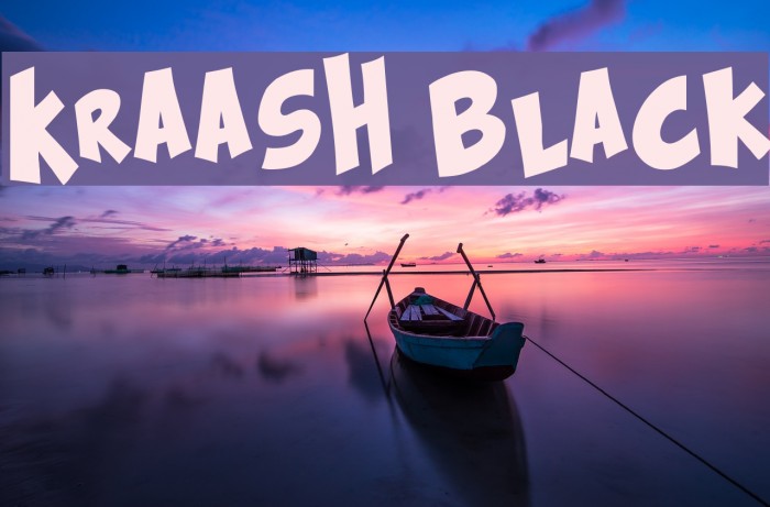 Kraash Black Font examples