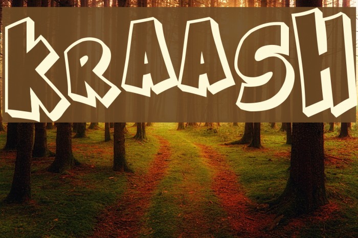 Kraash Font examples
