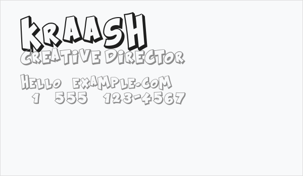 Kraash Business Card