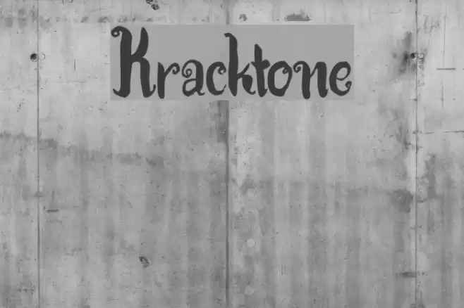 Kracktone Font examples