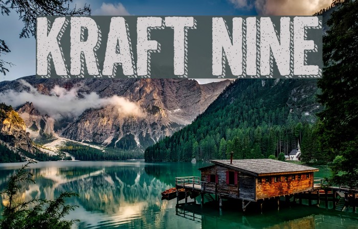 Kraft Nine Font examples