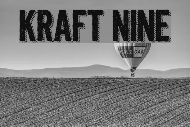 Kraft Nine Шрифта examples