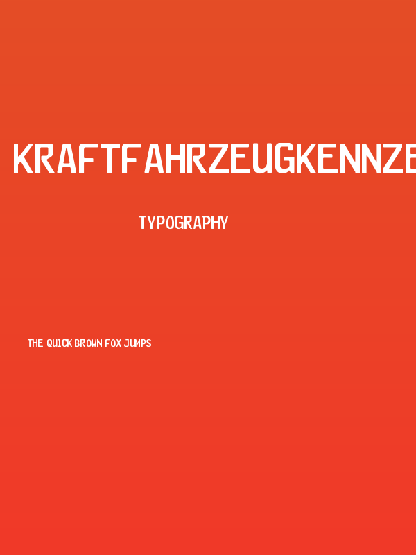 Kraftfahrzeugkennzeichen Poster