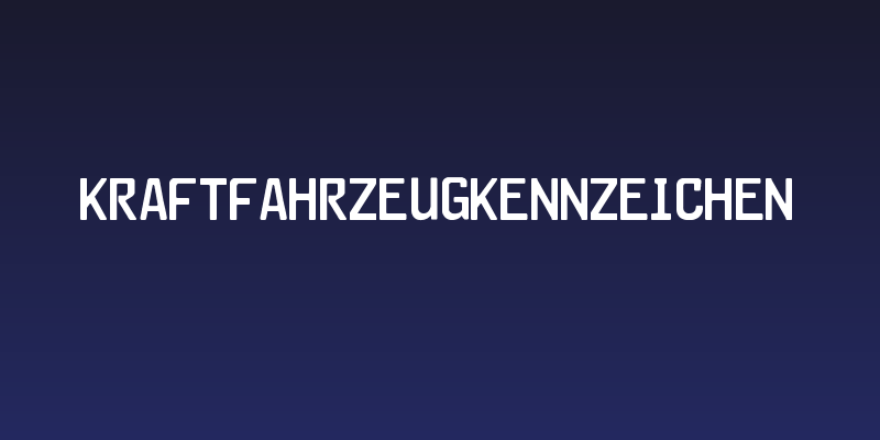 Kraftfahrzeugkennzeichen Social Header