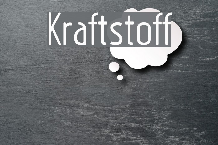 Kraftstoff Font examples