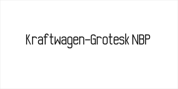 Kraftwagen-Grotesk NBP Logo