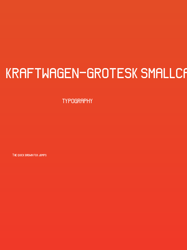 Kraftwagen-Grotesk SmallCaps NBP Poster