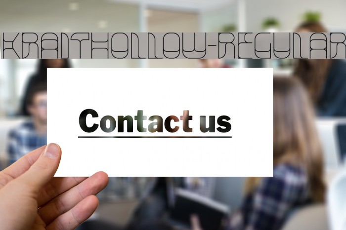KraitHollow-Regular Font examples