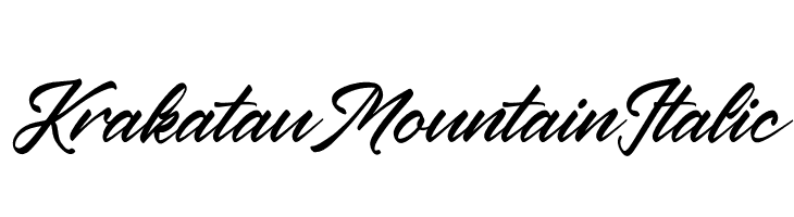 Krakatau Mountain Italic  नि: शुल्क फ़ॉन्ट्स डाउनलोड