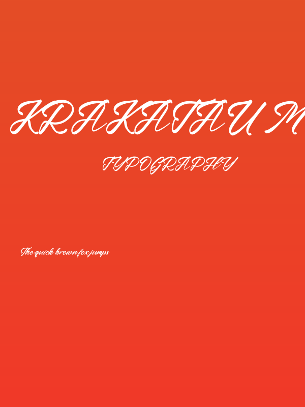 Krakatau Mountain Italic Poster