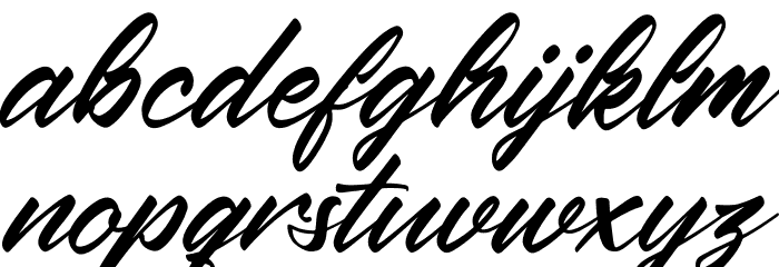 Krakatau Mountain Italic Font LOWERCASE