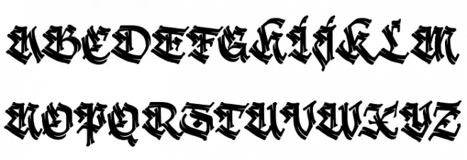 Krakato Fraktur फ़ॉन्ट अपरकेस