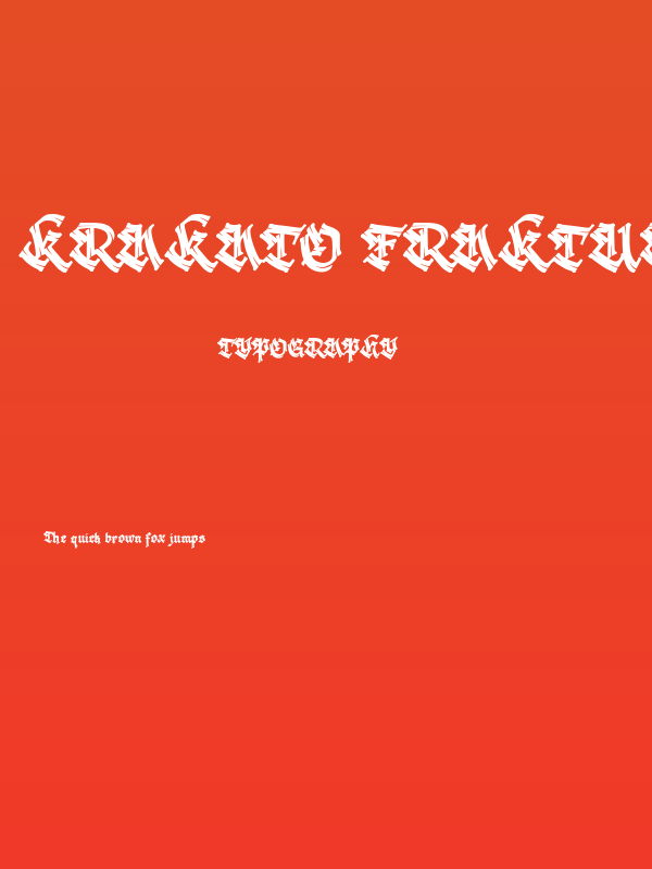 Krakato Fraktur Poster