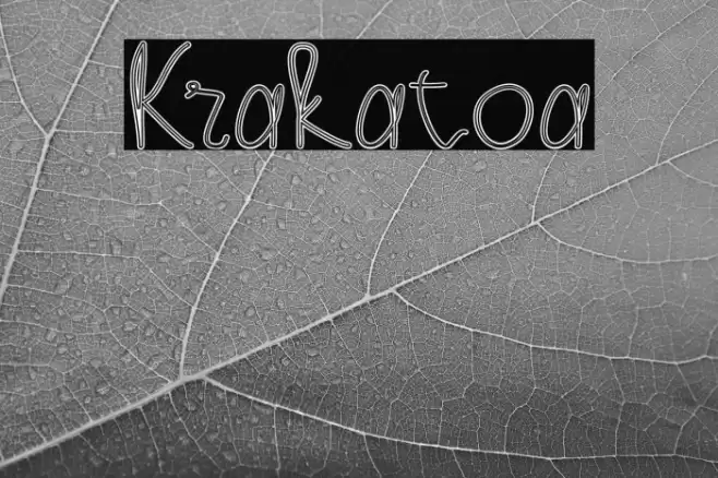 Krakatoa Font examples