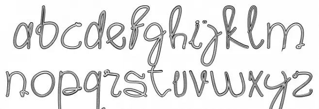 Krakatoa Schriftart Kleinbuchstaben