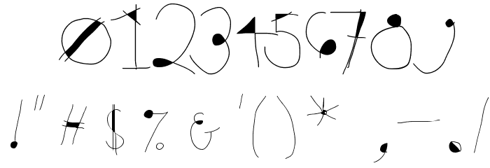 Krakelfabet Font OTHER CHARS