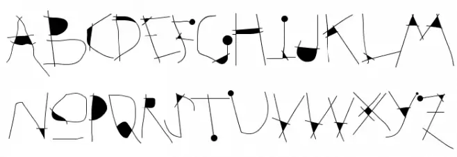 Krakelfabet Fonte MAIÚSCULAS