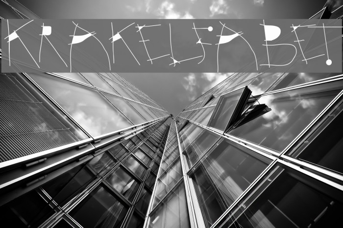 Krakelfabet Font examples